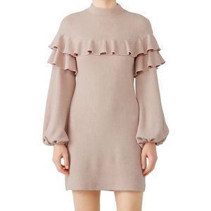 Saylor blush queenie knit sweater dress x3